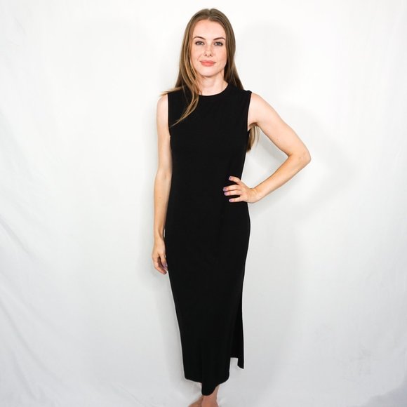 Vince Dresses & Skirts - VINCE Black Sleeveless Rayon Tank Dress